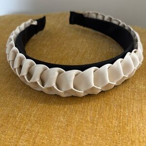 Cream Pleather Headband
